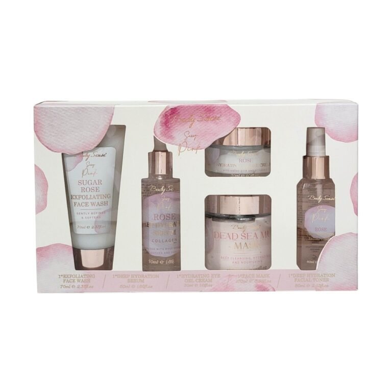 SET DE REGALO DE CUIDADO FACIAL NUTRITIVO DE ROSAS 5PCS BODY SENSE