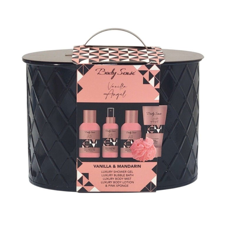 SET DE REGALO DE CUIDADO PERSONAL NUTRITIVO DE VAINILLA Y MANDARINA 6PCS BODY SENSE