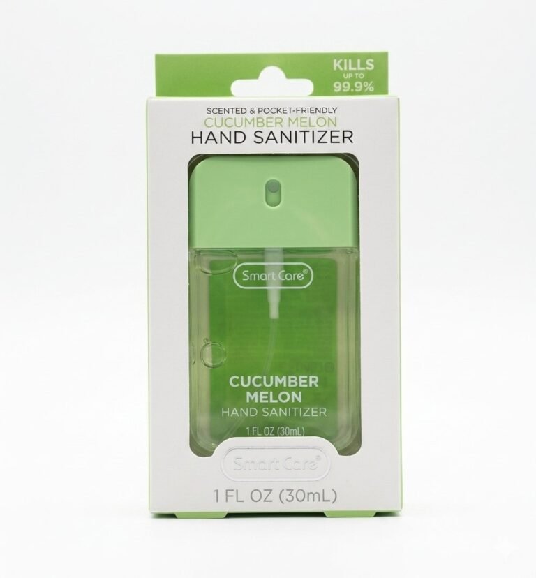SPRAY SANITIZANTE DE MANOS PORTATIL HIDRATANTE AROMA A PEPINO Y MELON SMARTCARE 30ML