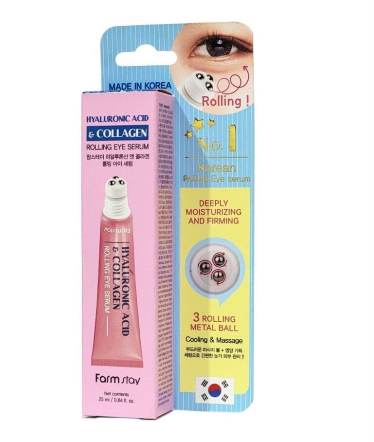 SUERO FACIAL COREANO PARA CONTORNO DE OJOS HIDRATANTE DE ACIDO HIALURONICO Y COLAGENO FARM STAY 25ML