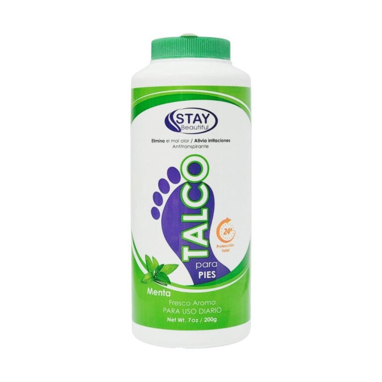 TALCO PARA PIES ANTITRANSPIRANTE CON AROMA A MENTA STAY BEAUTIFUL 200G