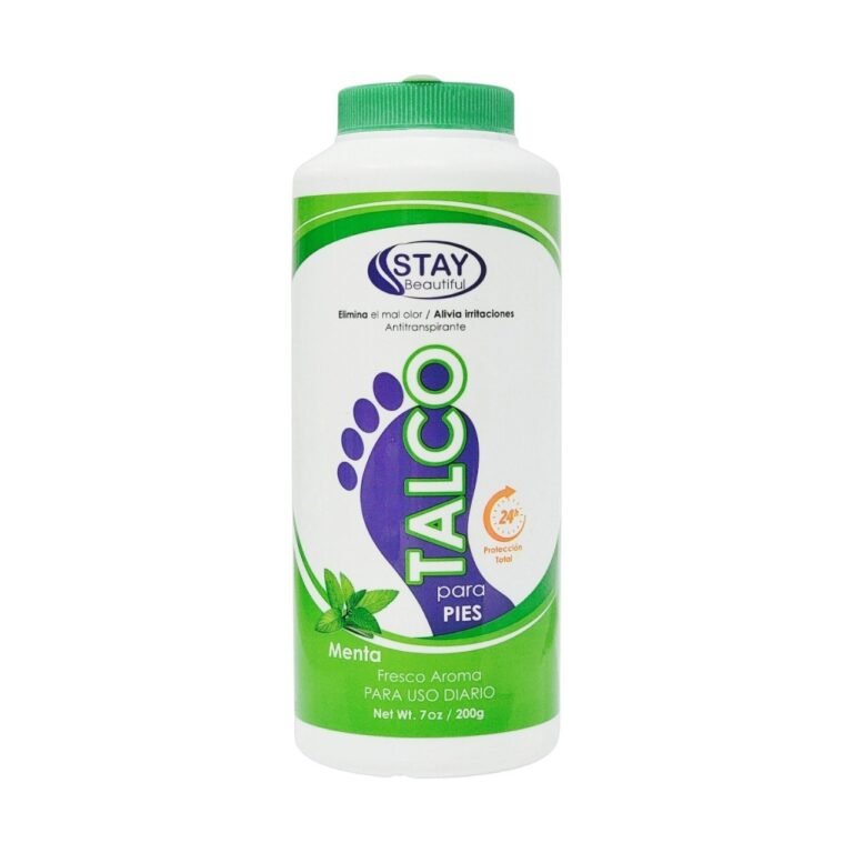 TALCO PARA PIES ANTITRANSPIRANTE CON AROMA A MENTA STAY BEAUTIFUL 200G