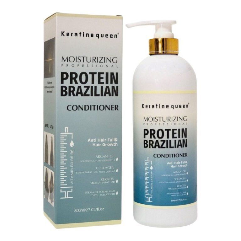 ACONDICIONADOR HIDRATANTE CON PROTEINA BRASILEÑA QUERATINA Y VITAMINA B5 KERATINE QUEEN 800ML (Copia)