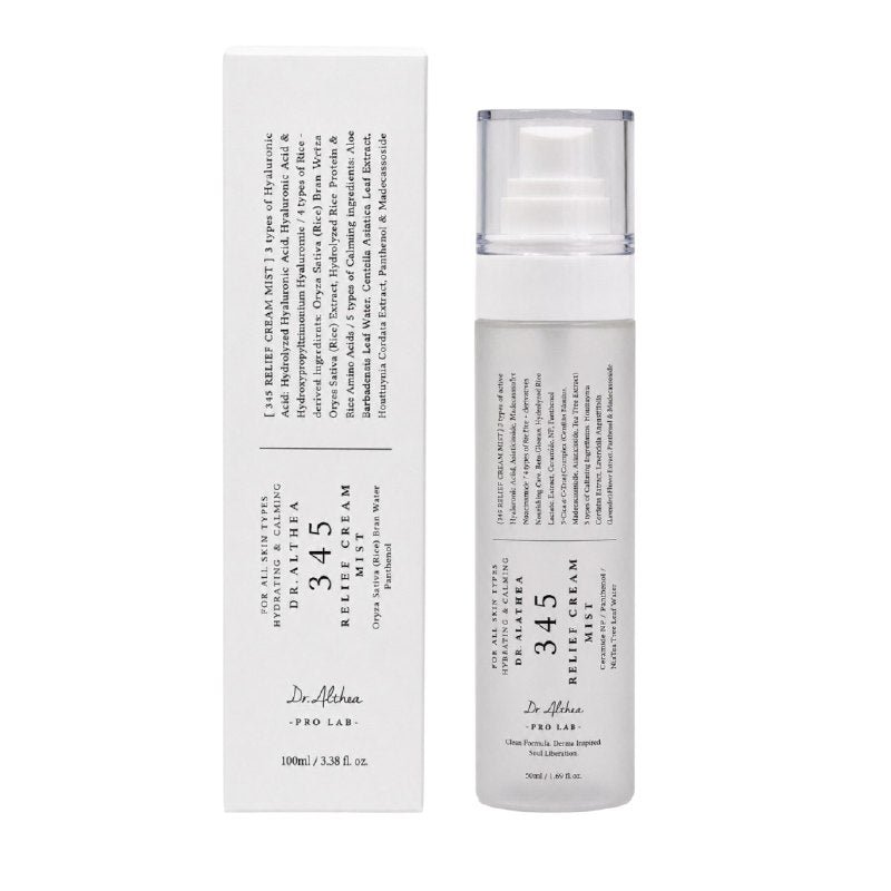 BRUMA FACIAL HIDRATANTE Y CALMANTE DE ABSORCION RAPIDA 345 RELIEF DR. ALTHEA 100ML BRUMA FACIAL HIDRATANTE Y CALMANTE DE ABSORCION RAPIDA 345 RELIEF DR. ALTHEA 100ML