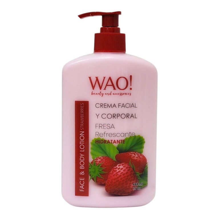 CREMA CORPORAL Y FACIAL HUMECTANTE DE FRESA NATURAL REFRESCANTE WAO! 444ML