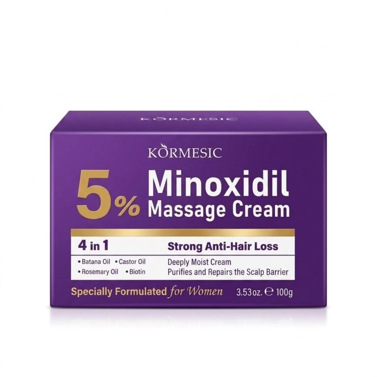 CREMA DE MASAJE CAPILAR ANTICAIDA CON 5% MINOXIDIL KORMESIC 100G