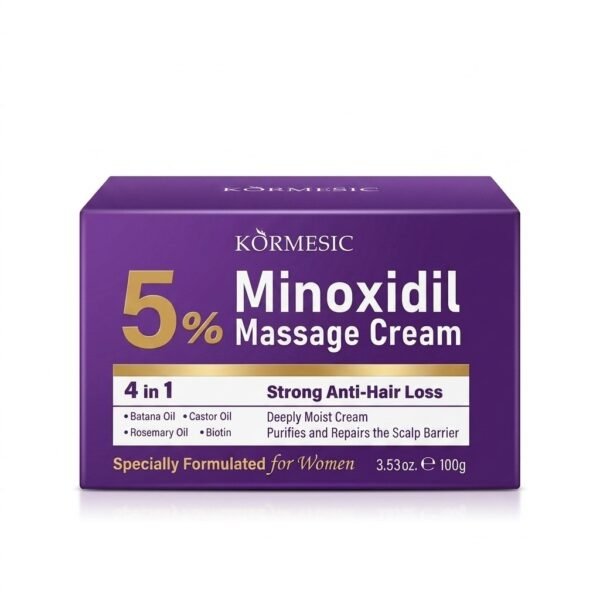 CREMA DE MASAJE CAPILAR ANTICAIDA CON 5% MINOXIDIL KORMESIC 100G