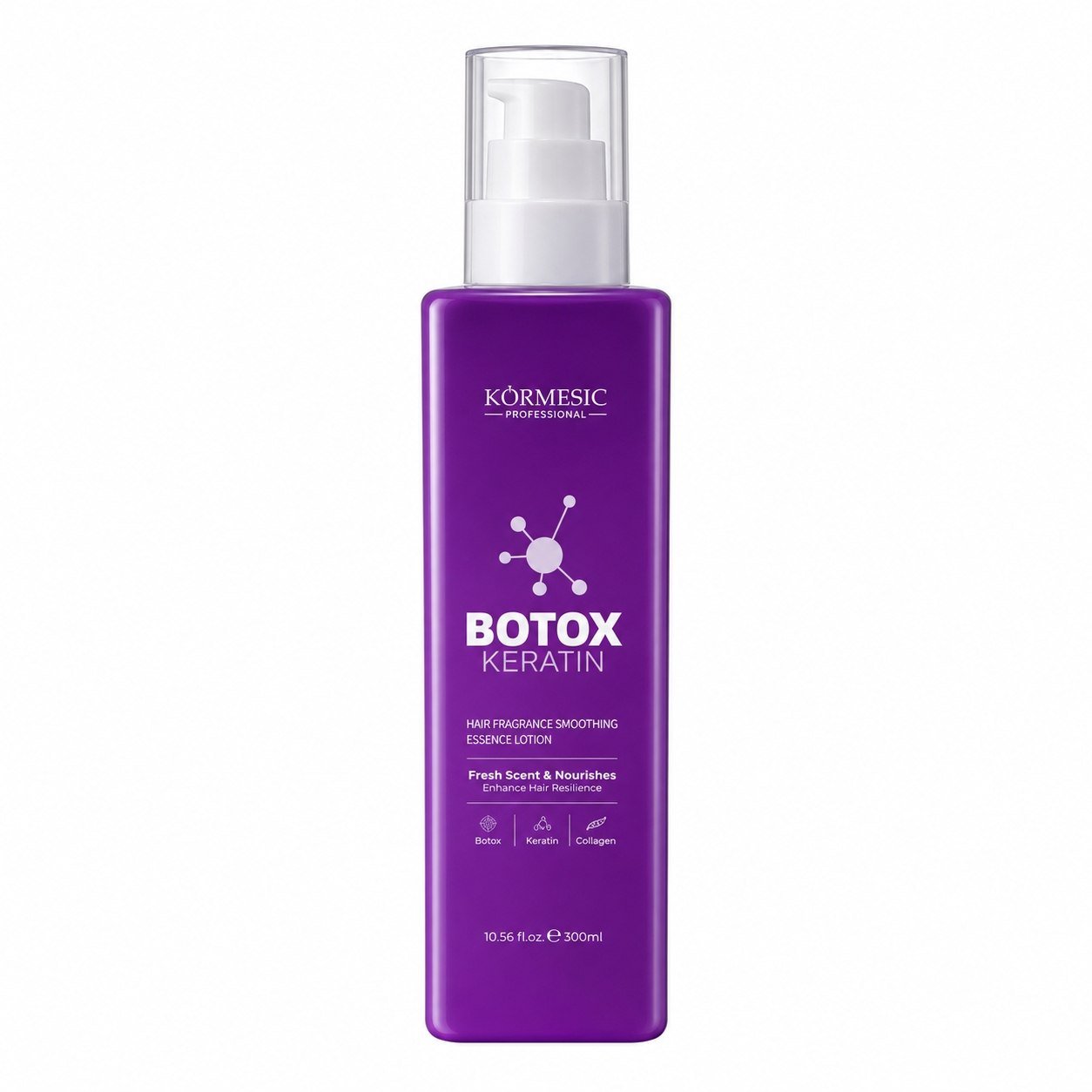 CREMA PARA EL CABELLO ESTILIZADORA REPARADORA DE QUERATINA Y BOTOX KORMESIC 300ML CREMA PARA EL CABELLO ESTILIZADORA REPARADORA DE QUERATINA Y BOTOX KORMESIC 300ML