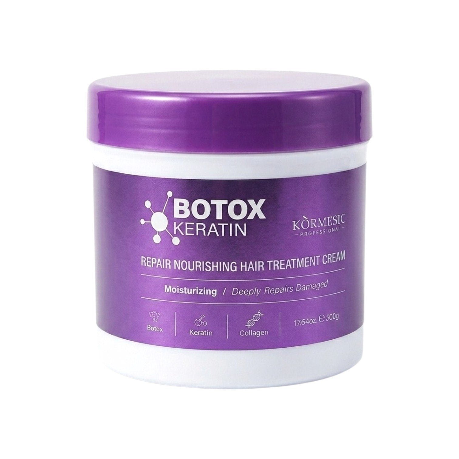 MASCARILLA PARA EL CABELLO REPARADORA E HIDRATANTE DE BOTOX Y QUERATINA KORMESIC 500G MASCARILLA PARA EL CABELLO REPARADORA E HIDRATANTE DE BOTOX Y QUERATINA KORMESIC 500G