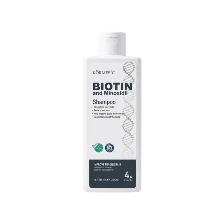 SHAMPOO DE BIOTINA Y MINOXIDIL FORTALECEDOR Y ESTIMULANTE KORMESIC 265ML