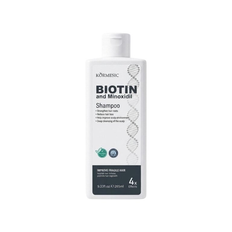SHAMPOO DE BIOTINA Y MINOXIDIL FORTALECEDOR Y ESTIMULANTE KORMESIC 265ML