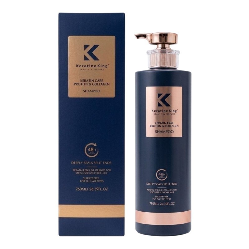 SHAMPOO DE PROTEINA Y COLAGENO DE LIMPIEZA PROFUNDA FORTALECEDORA KERATINE KING 750ML SHAMPOO DE PROTEINA Y COLAGENO DE LIMPIEZA PROFUNDA FORTALECEDORA KERATINE KING 750ML