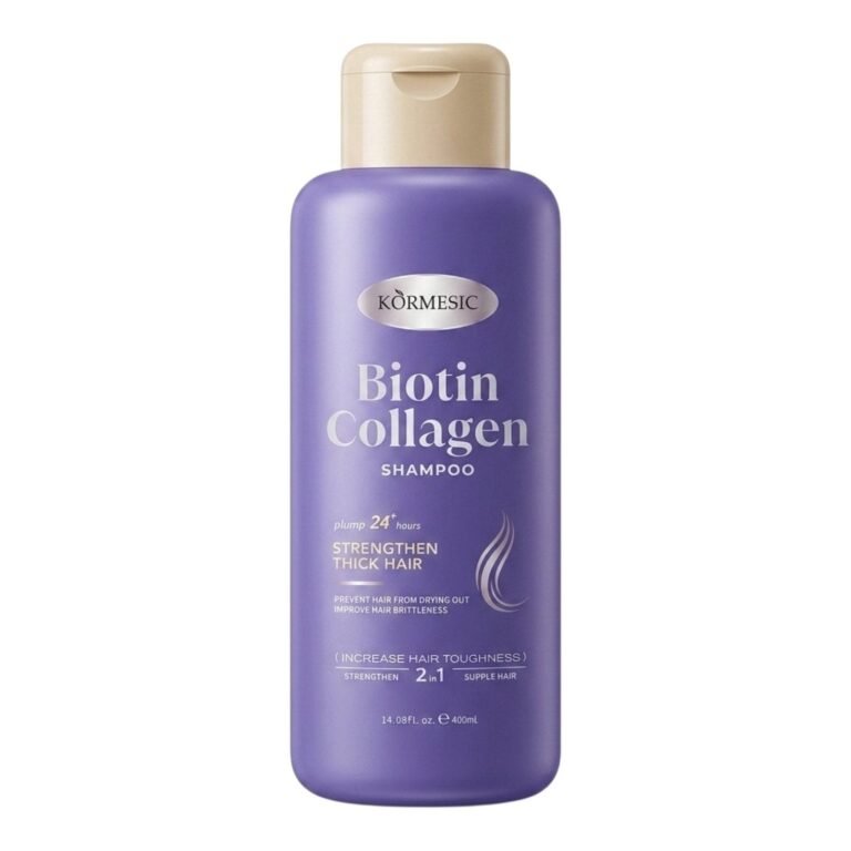 SHAMPOO FORTALECEDOR Y VOLUMINIZADOR CON BIOTINA Y COLAGENO KORMESIC 400ML