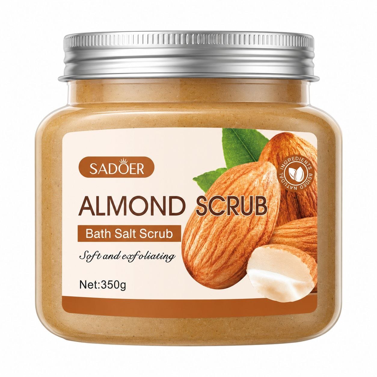 EXFOLIANTE CORPORAL DE SAL DE BAÑO CON EXTRACTO DE ALMENDRA SADOER ALMOND BATH SALT SCRUB 350 G / 12.35 OZ EXFOLIANTE CORPORAL DE SAL DE BAÑO CON EXTRACTO DE ALMENDRA SADOER ALMOND BATH SALT SCRUB 350 G / 12.35 OZ
