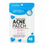 PARCHES DE HIDROCOLOIDE PARA ACNÉ CON DISEÑO ANATÓMICO DE CORAZÓN SADOER HEART HYDROCOLLOID ACNE PATCH 48 PARCHES