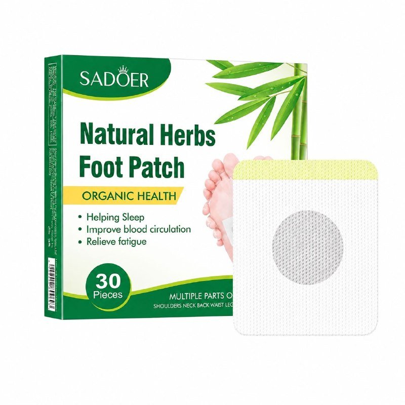 PARCHES PARA PIES Y CUERPO DE HIERBAS NATURALES SADOER 30PCS PARCHES PARA PIES Y CUERPO DE HIERBAS NATURALES SADOER 30PCS