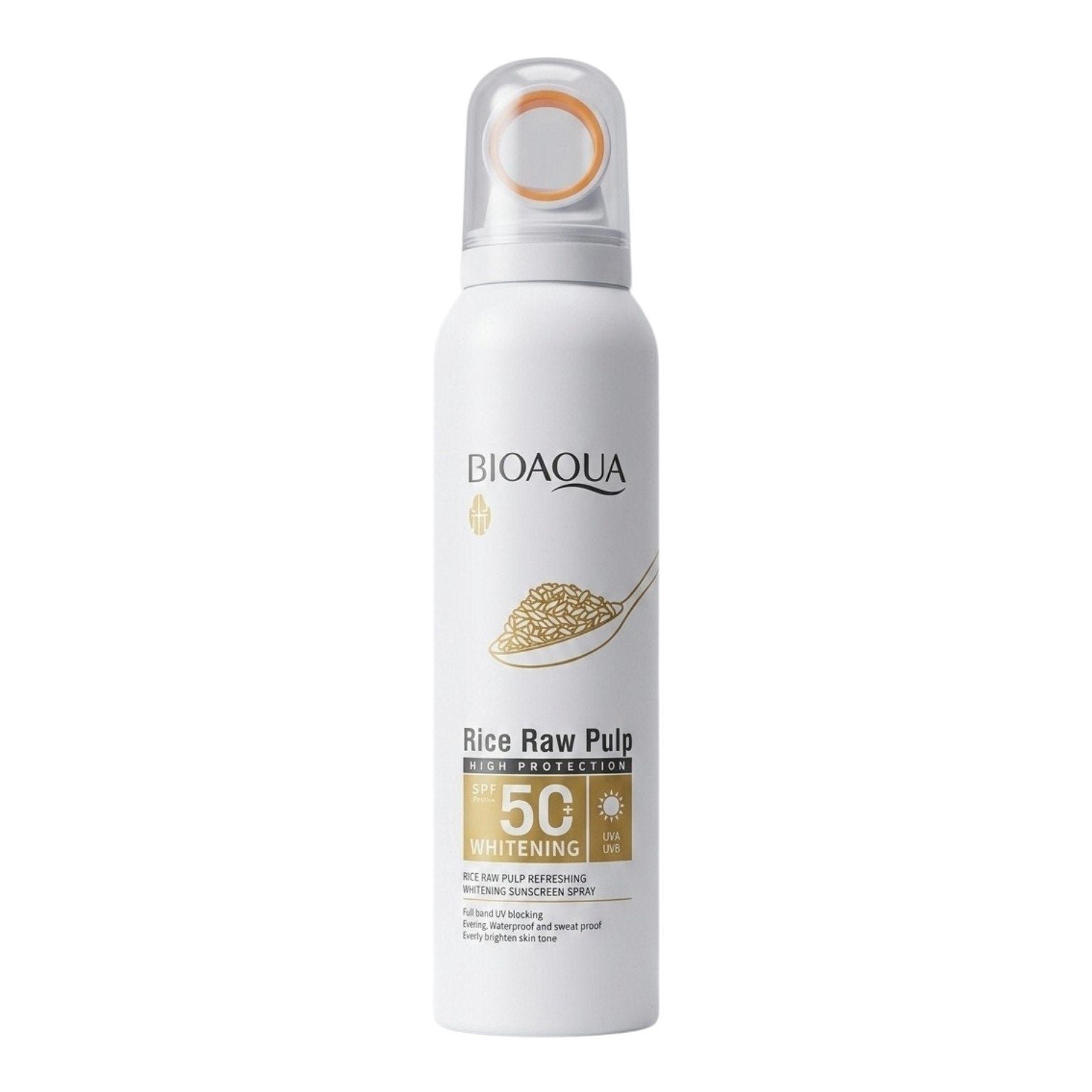 PROTECTOR SOLAR EN SPRAY CON EXTRACTO DE ARROZ PROTEGER LA PIEL DE LA EXPOSICIÓN SOLAR BIOAQUA 150ML PROTECTOR SOLAR EN SPRAY CON EXTRACTO DE ARROZ PROTEGER LA PIEL DE LA EXPOSICIÓN SOLAR BIOAQUA 150ML