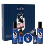 SET COMPLETO DE TRATAMIENTO, HIGIENE Y NUTRICIÓN DE ALTA DENSIDAD PARA LA BARBA SADOER PREMIUM BEARD CARE SYSTEM 5 PIEZAS