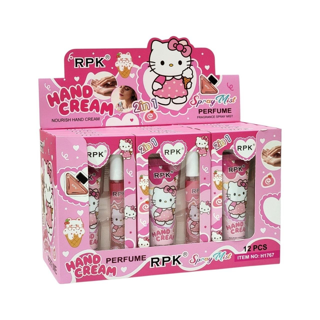 SET DE CREMA PARA MANOS Y PERFUME DEL PERSONAJE HELLO KITTY AROMA DE LARGA DURACION RPK 30ML + 10ML SET DE CREMA PARA MANOS Y PERFUME DEL PERSONAJE HELLO KITTY AROMA DE LARGA DURACION RPK 30ML + 10ML