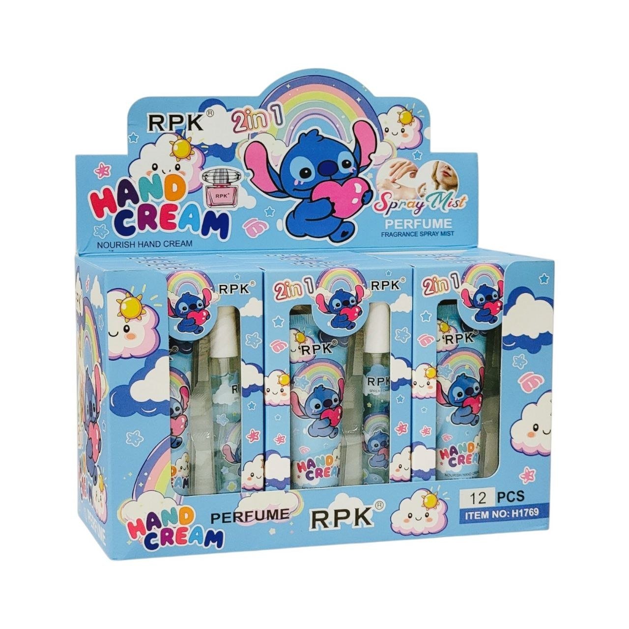 SET DE CREMA PARA MANOS Y PERFUME DEL PERSONAJE STITCH AROMA DE LARGA DURACION RPK 30ML + 10ML SET DE CREMA PARA MANOS Y PERFUME DEL PERSONAJE STITCH AROMA DE LARGA DURACION RPK 30ML + 10ML