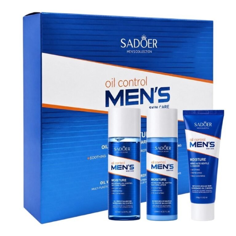 SET FACIAL DE LIMPIEZA, CONTROL DE GRASA E HIDRATACIÓN PROFUNDA PARA HOMBRE SADOER MEN’S 3 PIEZAS