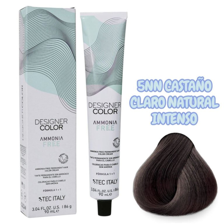 TINTE PERMANENTE CUIDA TU CABELLO Y OFRECE RESULTADOS CON TONO 5NN CASTAÑO CLARO NATURAL INTENSO 1+1 TEC ITALY 90ML