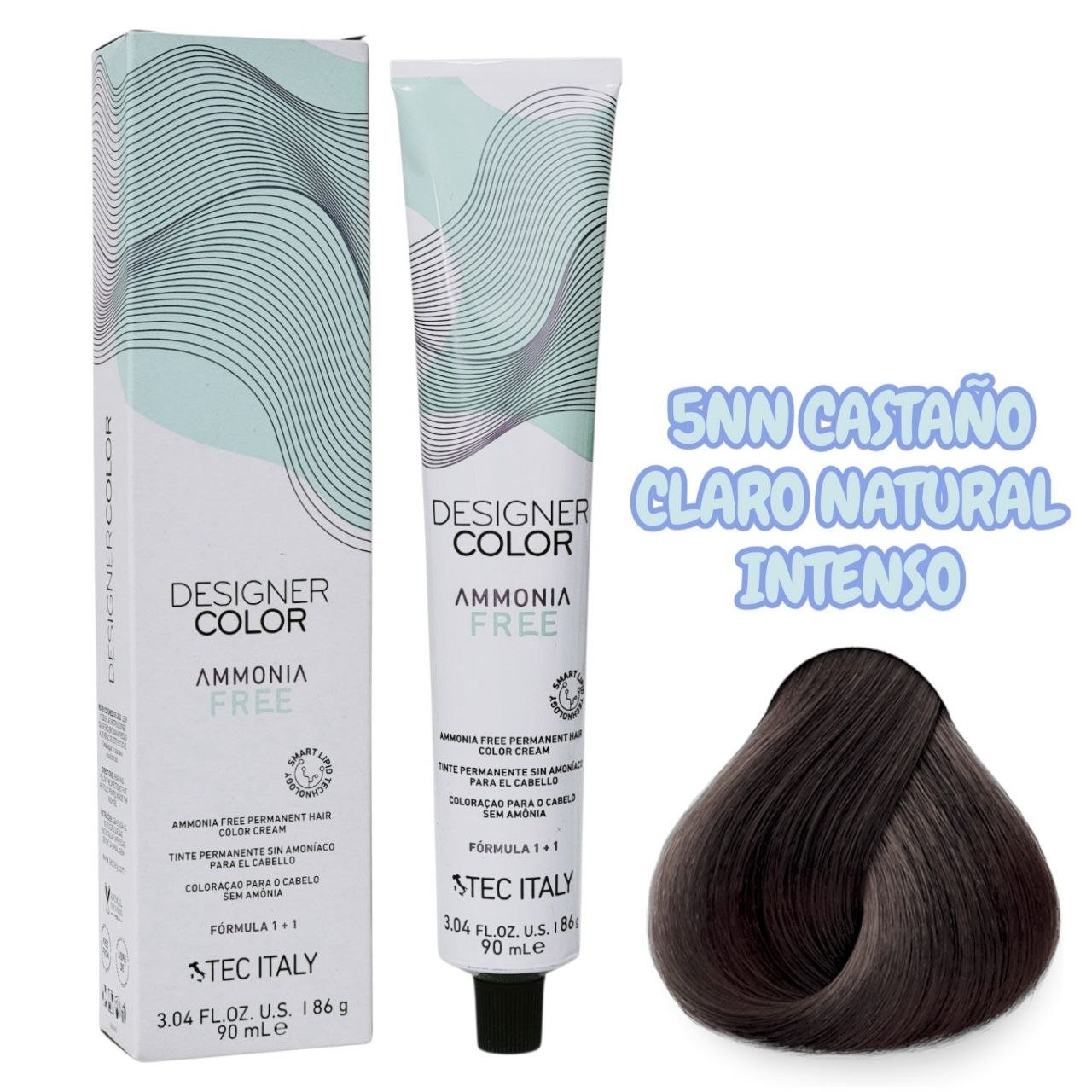TINTE PERMANENTE CUIDA TU CABELLO Y OFRECE RESULTADOS CON TONO 5NN CASTAÑO CLARO NATURAL INTENSO 1+1 TEC ITALY 90ML TINTE PERMANENTE CUIDA TU CABELLO Y OFRECE RESULTADOS CON TONO 5NN CASTAÑO CLARO NATURAL INTENSO 1+1 TEC ITALY 90ML