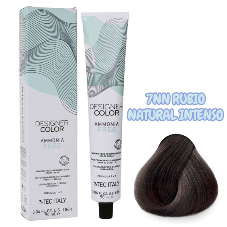 TINTE PERMANENTE CUIDA TU CABELLO Y OFRECE RESULTADOS CON TONO 7NN RUBIO NATURAL INTENSO 1+1 TEC ITALY 90ML