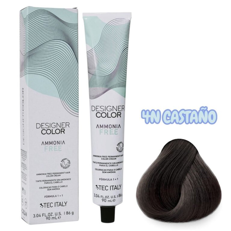 TINTE PERMANENTE CUIDA TU CABELLO Y OFRECE RESULTADOS CON TONOS MÁS NATURALES TONO 4N CASTAÑO 1+1 TEC ITALY 90ML