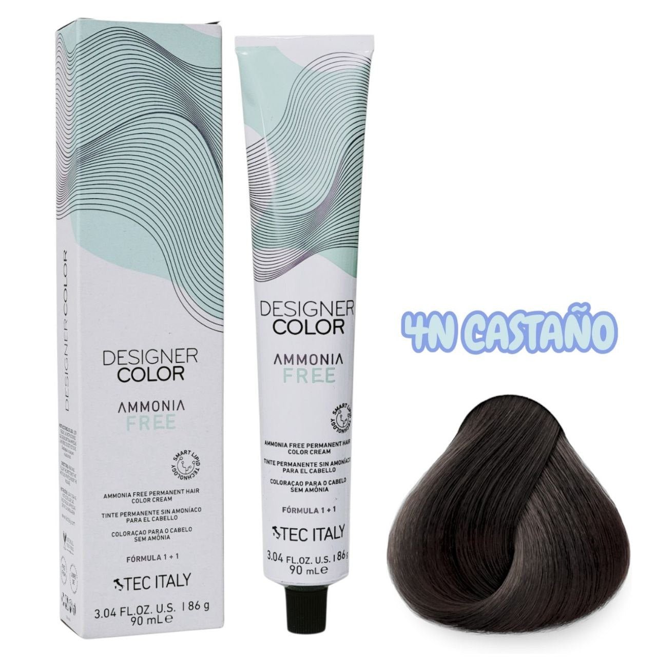 TINTE PERMANENTE CUIDA TU CABELLO Y OFRECE RESULTADOS CON TONOS MÁS NATURALES TONO 4N CASTAÑO 1+1 TEC ITALY 90ML TINTE PERMANENTE CUIDA TU CABELLO Y OFRECE RESULTADOS CON TONOS MÁS NATURALES TONO 4N CASTAÑO 1+1 TEC ITALY 90ML