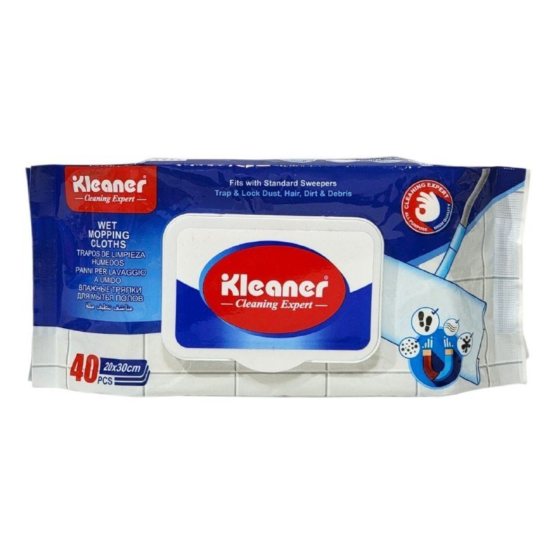 TOALLITAS HUMEDAS PARA PISOS ATRAPAR POLVO Y SUCIEDAD KLEANER 40 PAÑOS TOALLITAS HUMEDAS PARA PISOS ATRAPAR POLVO Y SUCIEDAD KLEANER 40 PAÑOS