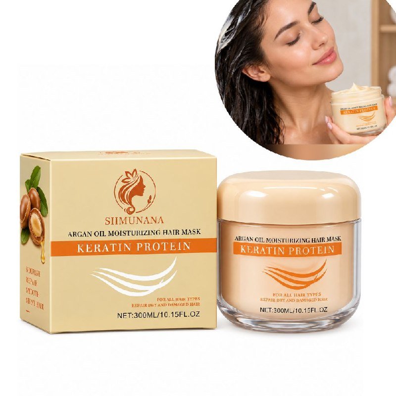 MASCARILLA CAPILAR HIDRATANTE ACONDICIONADORA Y RESTAURADORA DE ACEITE DE ARGAN Y PROTEINA DE KERATINA SIMUNANA 300ML MASCARILLA CAPILAR HIDRATANTE ACONDICIONADORA Y RESTAURADORA DE ACEITE DE ARGAN Y PROTEINA DE KERATINA SIMUNANA 300ML