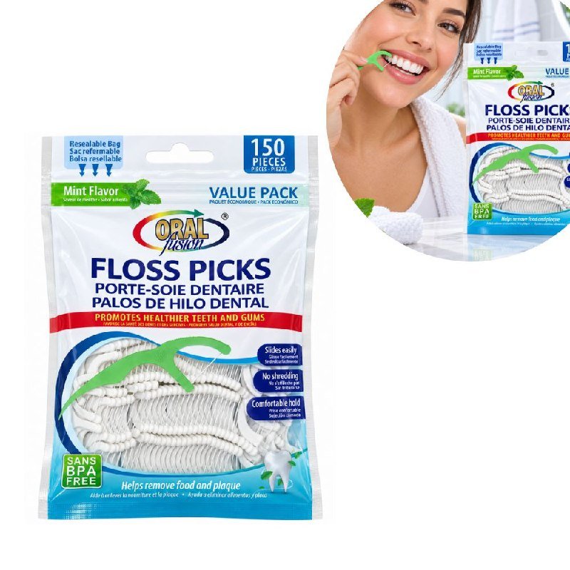 SET DE PALILLOS DE HILO DENTAL E INTERDENTALES CON SABOR MENTA ORAL FUSION 150PCS SET DE PALILLOS DE HILO DENTAL E INTERDENTALES CON SABOR MENTA ORAL FUSION 150PCS