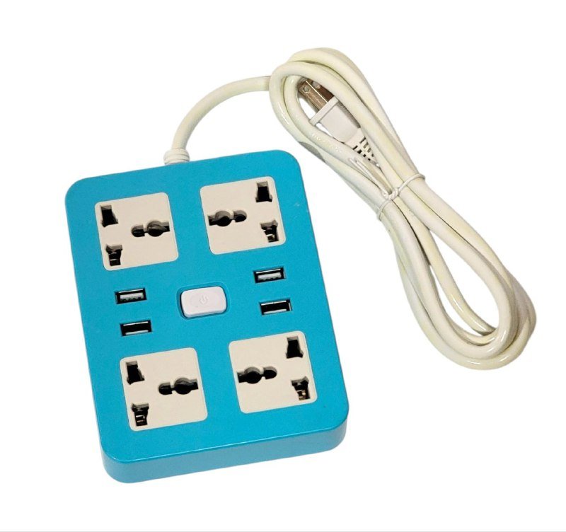 3450651a-6d89-49d7-be37-51bf13573a97.jpg REGLETA EXTENSION ENCHUFE INTELIGENTE, 3 TOMAS DE CORRIENTE CA Y 4 PUERTOS USB, TOMAS DE CORRIENTE, CARGA RAPIDA INTELIGENTE, PLASTICOS DE ALTA RESISTENCIA, PROTECCION CONTRA FUGAS Y SOBRETENSIONMES CHUANXIN CX-T03 - Imagen 1