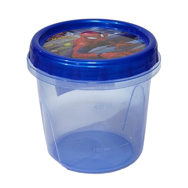 3c8c17c8-3316-4fc3-89ab-d12abab6c4f0.jpg RECIPIENTE PANA PARA ALIMENTOS PARA NIÑOS CON DISEÑO DE SPIDERMAN 11X10CM - Imagen 1