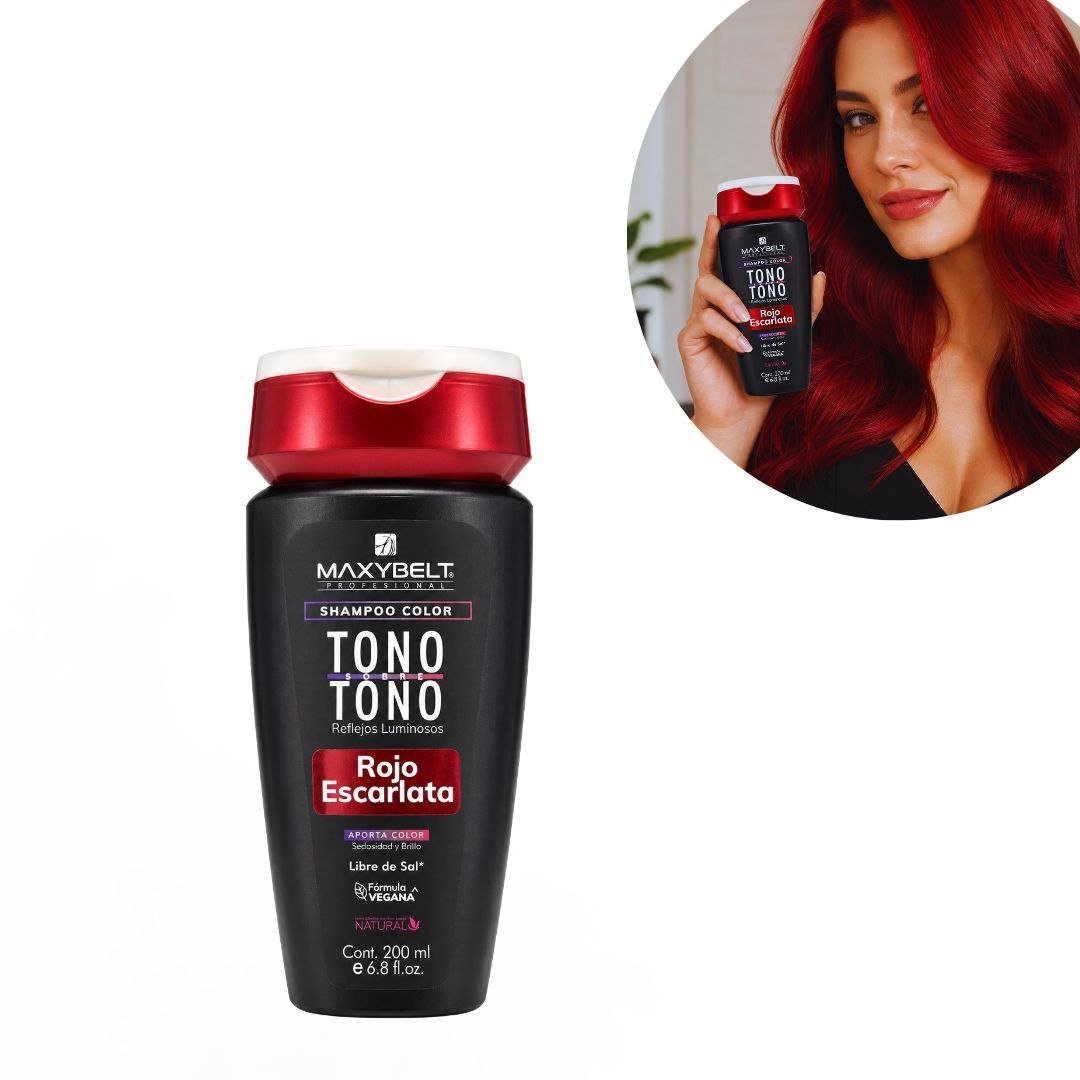 44a4e633-ab6e-471e-95c6-6271df551128.jpg SHAMPOO DE COLOR TONO SOBRE TONO ROJO ESCARLATA MAXYBELT PROFESSIONAL 200ML 1 UND - Imagen 1