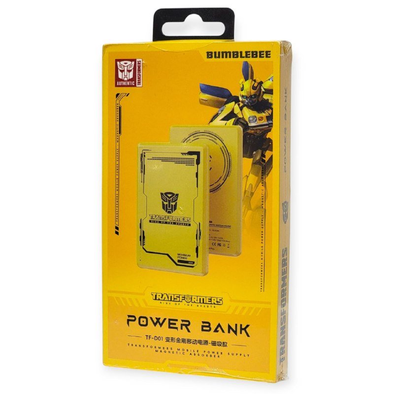 4e78b1da-e058-4464-9831-ebf6bb87cc0c.jpg POWER BANK BATERIA TF-D01, CAPACIDAD DE CARGA 20W MAXIMO, 5000MAH/3.87V, ENTRADA TIPO C, SUCCION MAGNETICA, PORTATIL TRANSFORMERS AUTHENTIC BEASTS ALLIANCE - Imagen 1