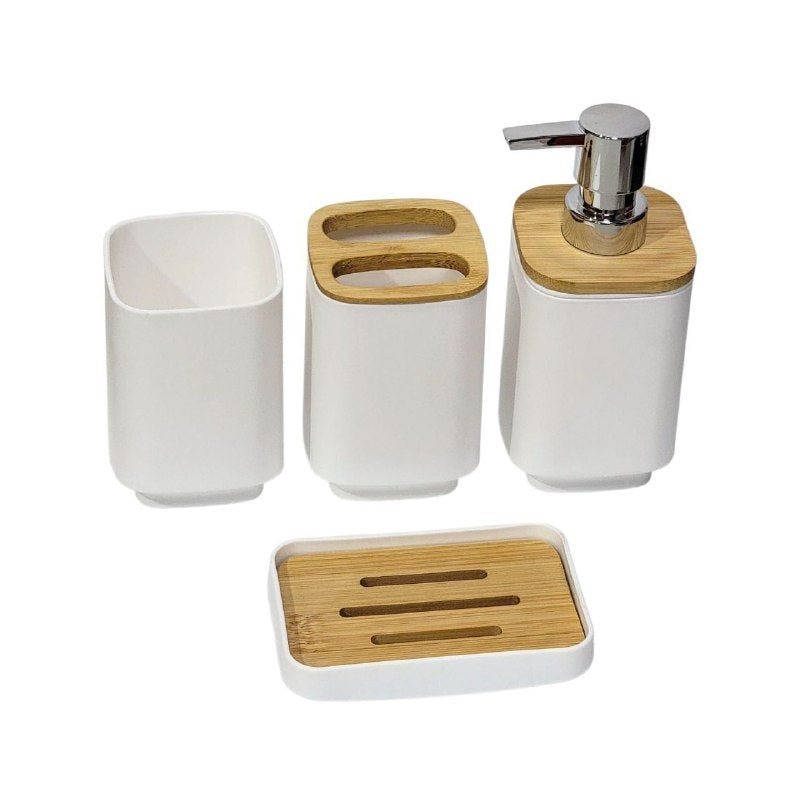 5001b3b4-1227-4ef5-9fdf-c120004460c5.jpg DISPENSADOR DE JABON LIQUIDO EN SET DE BAÑO DE 4 PIEZAS COLOR BLANCO SANITARY WARE WINDOW - Imagen 1