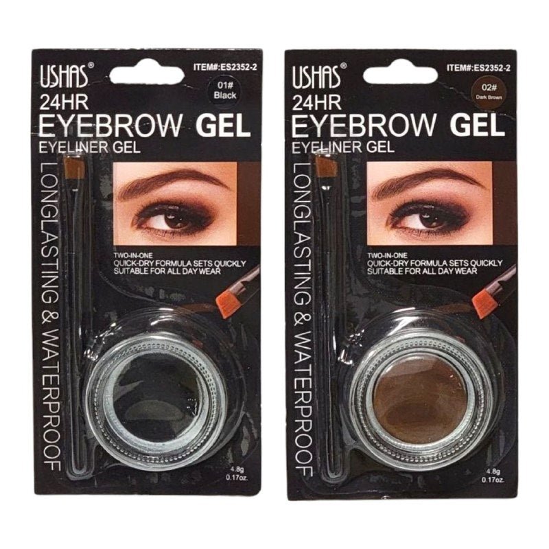 6924372690888-2.jpg GEL PARA CEJAS Y DELINEADOR DE OJOS 2 EN 1 DE LARGA DURACION USHAS 4.8G - Imagen 1