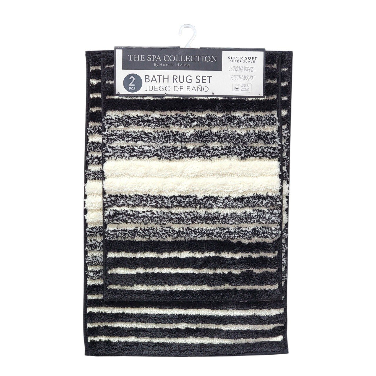 7450014569537-1.jpg JUEGO DE ALFOMBRAS DE BAÑO 2PCS THE SPA COLLECTION GRANDE 50X76CM, PEQUEÑA 43X61CM - Imagen 1