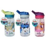 BOTELLA DE AGUA INFANTIL CON CEPILLO LIMPIADOR GENIAL 500ML