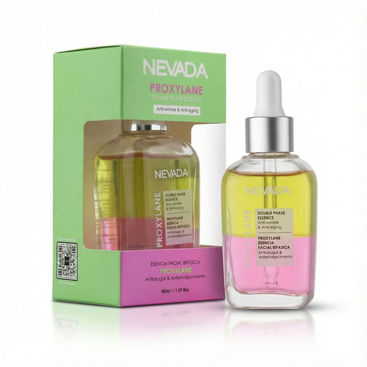 7453130920657-1.jpg ESENCIA FACIAL BIFASICA ANTIIARRUGAS CON PROXYLANE CENTELLA ASIATICA Y ALOE VERA NEVADA 45ML - Imagen 1