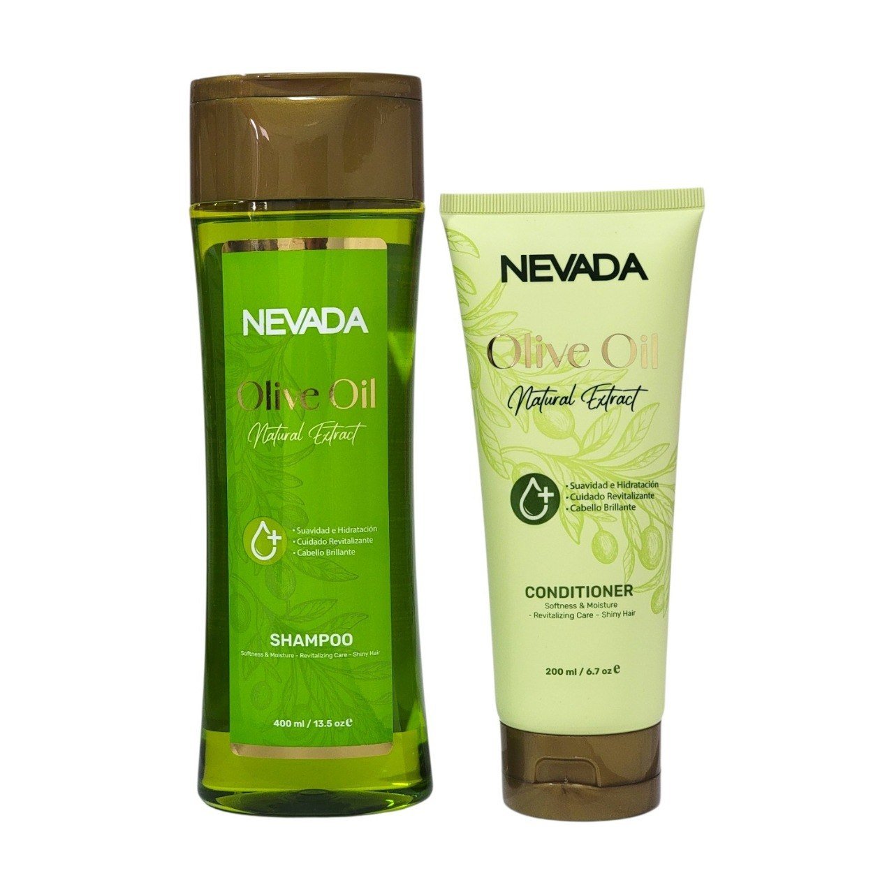 7453130922385_2.jpg SET DE SHAMPOO Y ACONDICIONADOR HIDRATANTES CON EXTRACTO NATURAL DE ACEITE DE OLIVA 2PCS NEVADA - Imagen 1
