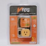 REGLETA EXTENSION ENCHUFE DE ALIMENTACION PROTECTOR DE VOLTAJE SOBRE VOLTAJE, PICOS DE TENSION AJUSTABLE 120V V TEG