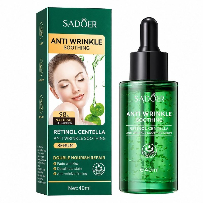 99bb4d9d-506c-4791-942c-be8ff613e699.jpg SUERO FACIAL ANTIARRUGAS Y CALMANTE DE RETINOL Y CENTELLA SADOER 40ML - Imagen 1