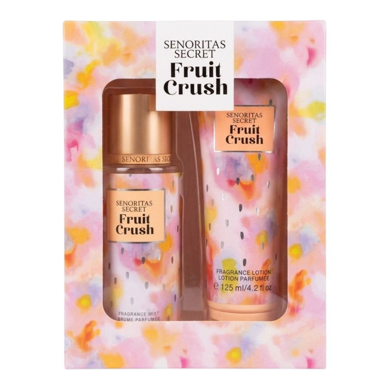 PB002-1.jpg SET SENORITAS SECRET FRUIT CRUSH SPLASH 125ML Y CREMA CORPORAL 125ML (M) (AROMA SIMILAR A VICTORIAS SECRET FRUIT CRUSH) - Imagen 1