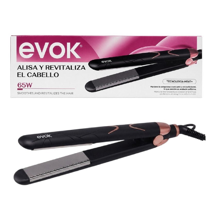 aca0bb3e-eb83-4c50-b323-a35b655b33df.jpg CEPILLO ALISADOR ELÉCTRICO TÉRMICO CON DISEÑO DE DESENREDE AVANZADO EVOK ALISA Y REVITALIZA EL CABELLO 65W - Imagen 1
