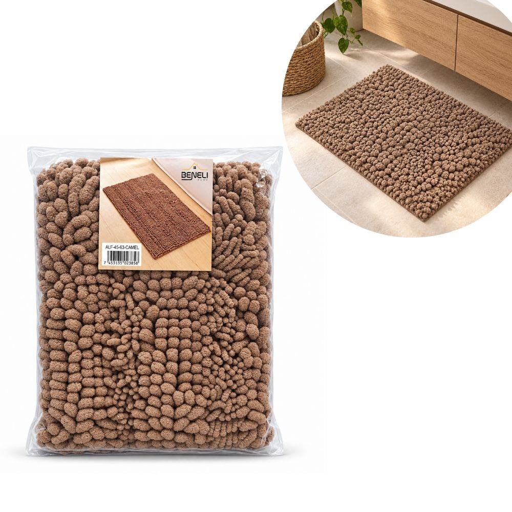 ALFOMBRA DE BANO TEXTURIZADA COLOR CAMEL BENELI HOME 61X44CM ALFOMBRA DE BANO TEXTURIZADA COLOR CAMEL BENELI HOME 61X44CM