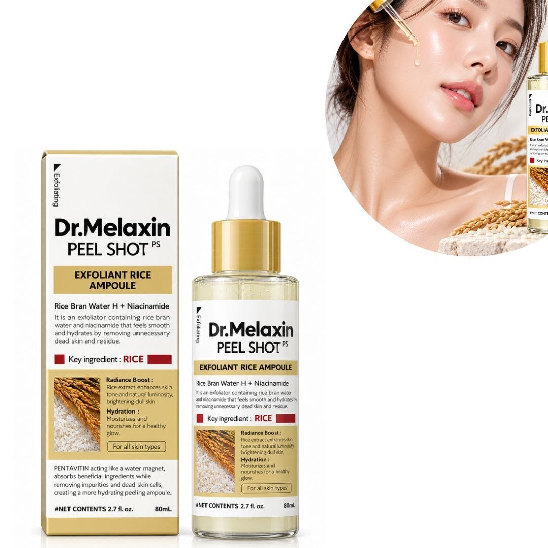 AMPOLLA EXFOLIANTE DE ARROZ CON NIACINAMIDA PEEL SHOT DR.MELAXIN 80ML AMPOLLA EXFOLIANTE DE ARROZ CON NIACINAMIDA PEEL SHOT DR.MELAXIN 80ML