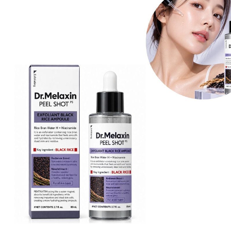 AMPOLLA EXFOLIANTE DE ARROZ NEGRO PEEL SHOT PS DR.MELAXIN 80ML AMPOLLA EXFOLIANTE DE ARROZ NEGRO PEEL SHOT PS DR.MELAXIN 80ML